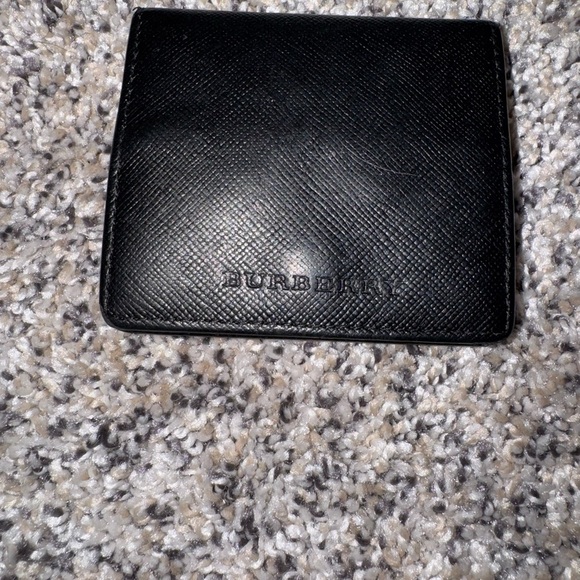 Burberry Black Textured Leather Coin  Holder - Picture 1 of 9